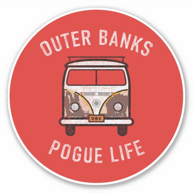 Outer Banks Van Pogue Life OBX Vintage (Red) (Front)