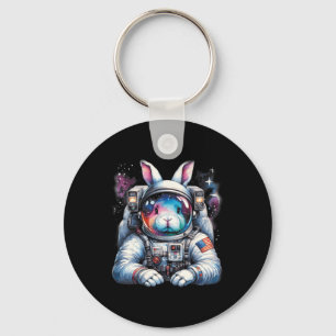 Outer Bunny Easter Day Rabbit Usa Fun Space  Keychain
