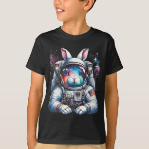 Outer Bunny Easter Day Rabbit Usa Fun Space T-Shirt