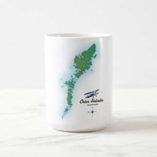 Outer Hebrides Scotland map Coffee Mug