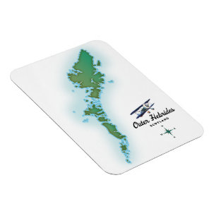 Outer Hebrides Scotland map Magnet