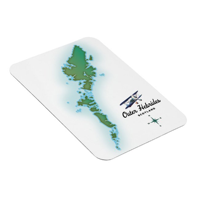 Outer Hebrides Scotland map Magnet (Right Side)