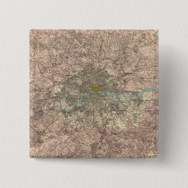 Outer London 2 Inch Square Button (Front)