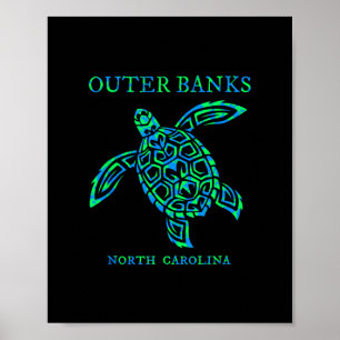 Outer Nks North Carolina Sea Turtle Obx Travel Sou Poster