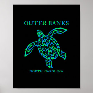Outer Nks North Carolina Sea Turtle Obx Travel Sou Poster