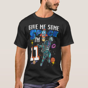 Outer Space 11 Year Old 11th Bithday Space Ship Pl T-Shirt