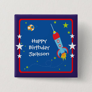 Outer Space 1 Birthday Button