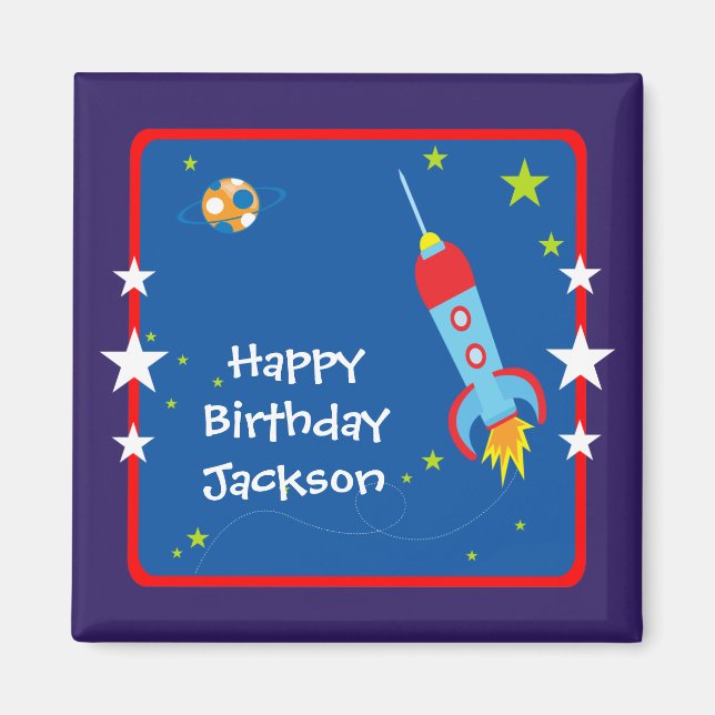 Outer Space 1 Birthday Magnet (Front)