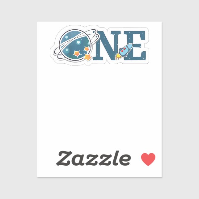 Outer Space 1 Year Old Birthday Graphic 1st Birthd (Sheet)