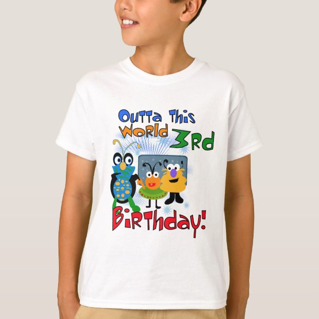 Outer Space 3rd Birthday Tshirts and Gifts (Front)