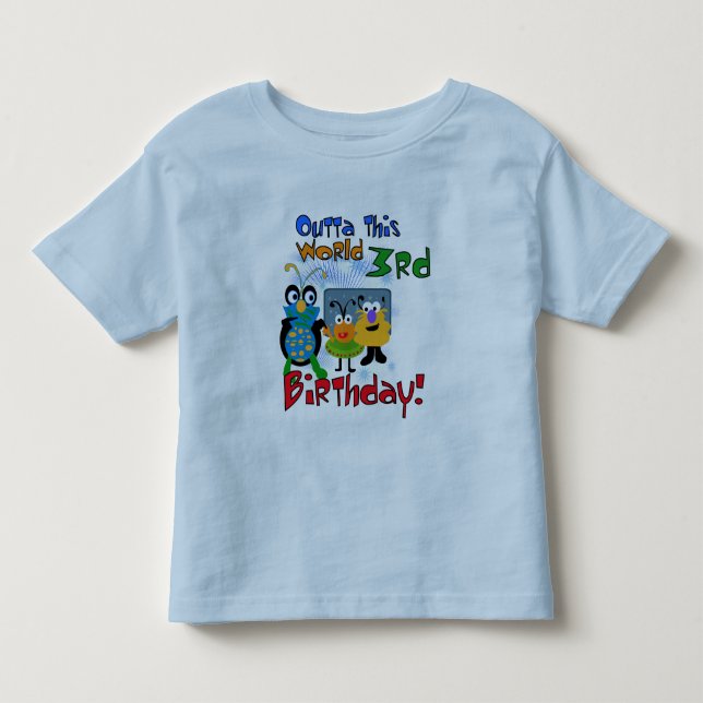 Outer Space 3rd Birthday Tshirts and Gifts (Front)