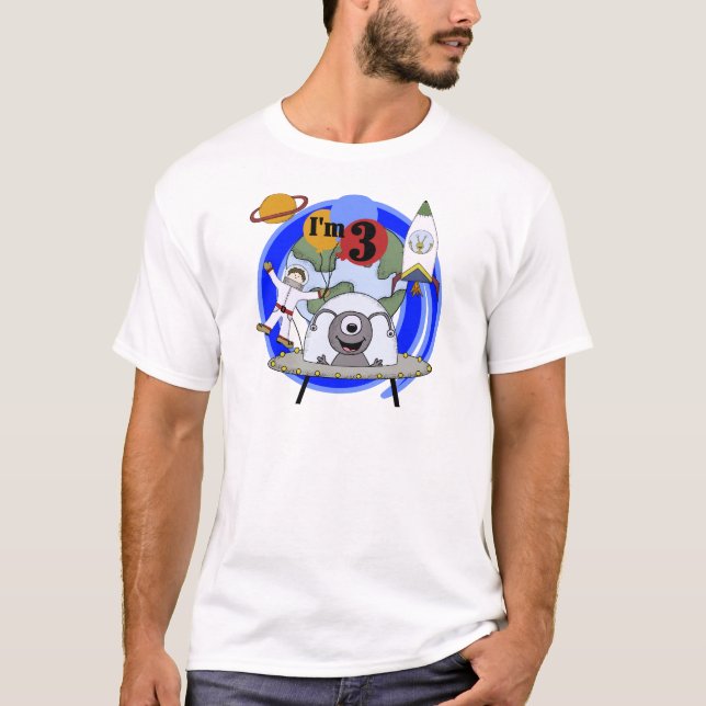 Outer Space 3rd Birthday Tshirts and Gifts (Front)