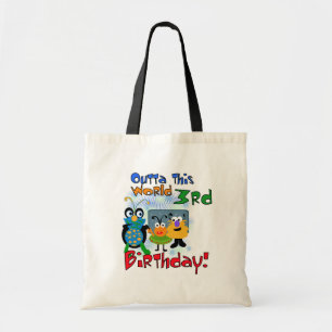 Outer Space 3rd Birthday Tshirts and Gifts Tote Bag