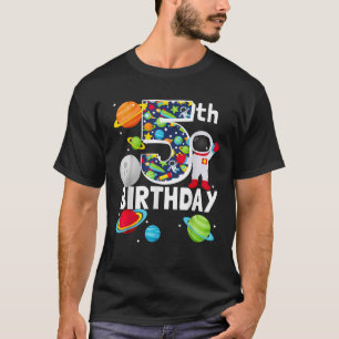 Outer Space 5 Year Old Kids Bday Party My 5th Birt T-Shirt