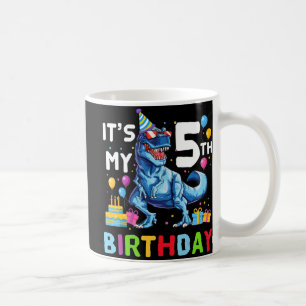 Outer Space 5 Years Old 5th Birthday Boys Planets Coffee Mug