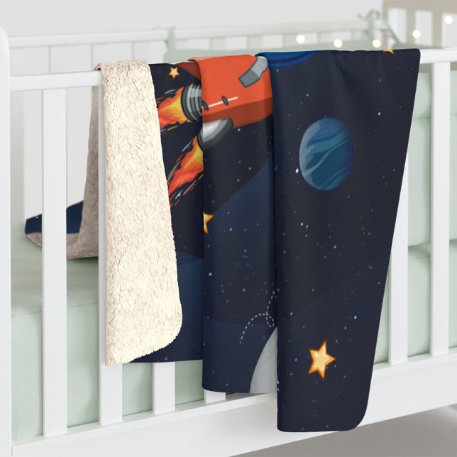 Outer Space Activity in the Galaxy Personalized Sherpa Blanket (Creator Uploaded)