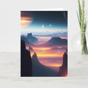 Outer Space Alien Planet Science Fiction Card