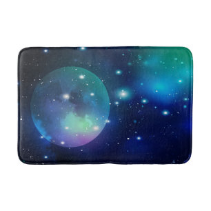 Outer Space and Stars  Bath Mat