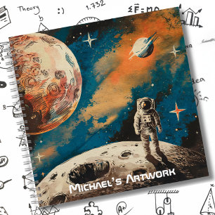 Outer Space Astronaut,Astronomy Colourful Sketch Notebook