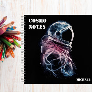 Outer Space Astronaut, Astronomy,Custom Lined Notebook