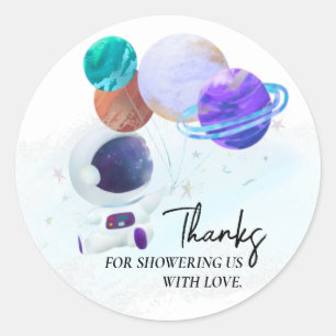 Outer Space Astronaut Baby shower gift tags