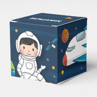 Outer Space Astronaut Birthday Party Favor Box
