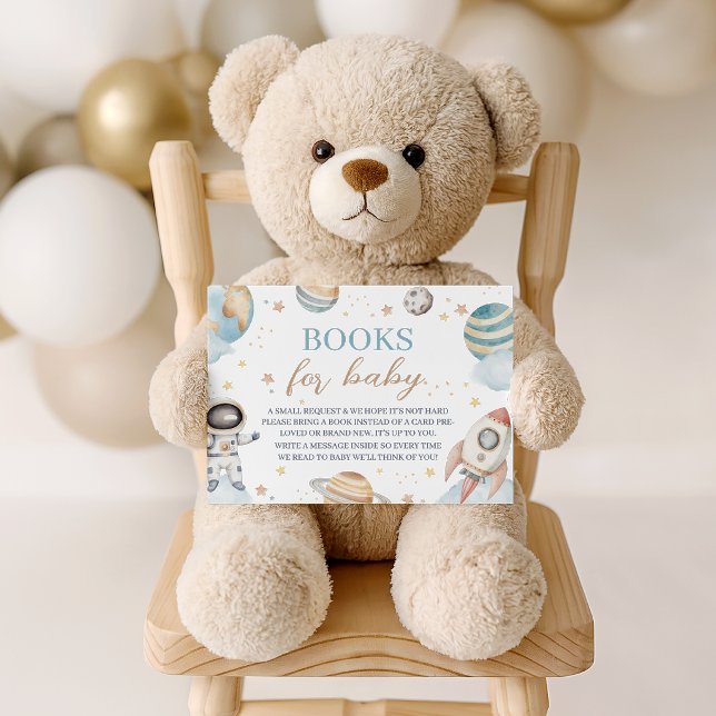Outer Space Astronaut Books for Baby Card (Creator Uploaded)