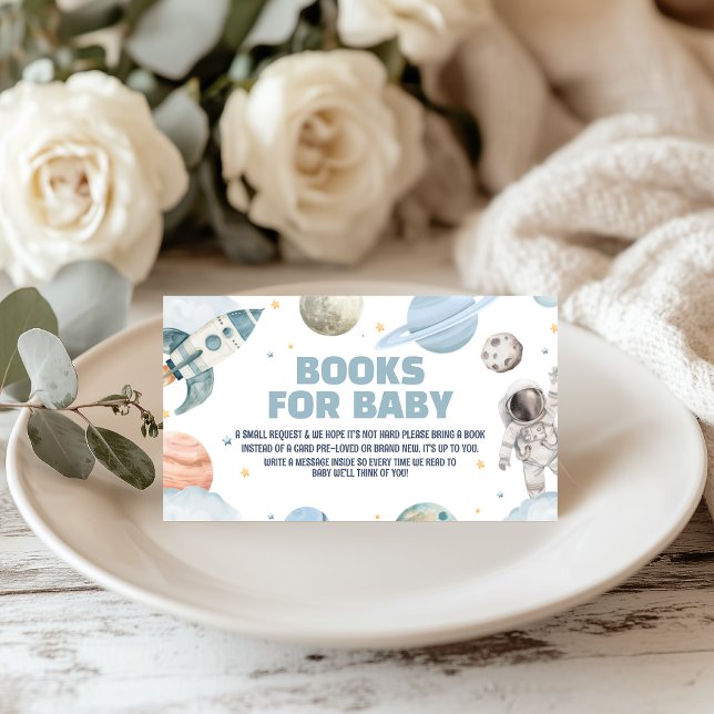 Outer Space Astronaut Books for Baby Card (Creator Uploaded)
