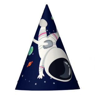 Outer Space Astronaut Galaxy Planets Sun Earth  Party Hat