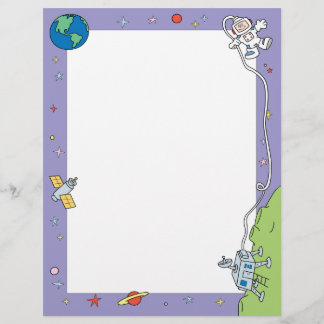 Outer Space Astronaut Letterhead