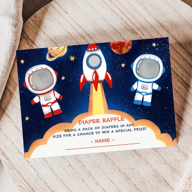 Outer Space Baby Shower Diaper Raffle Ticket  Encl Enclosure Card (Creator Uploaded)
