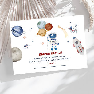 Outer Space Baby Shower Diaper Raffle Ticket  Encl Enclosure Card