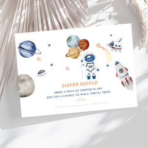Outer Space Baby Shower Diaper Raffle Ticket  Encl Enclosure Card