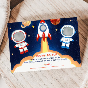 Outer Space Baby Shower Diaper Raffle Ticket  Encl Enclosure Card