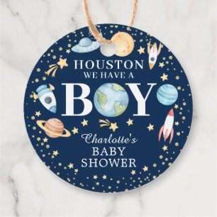Outer Space Baby Shower Favour Gift Tag