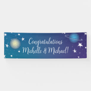 Outer Space Baby Shower Galaxy Banner