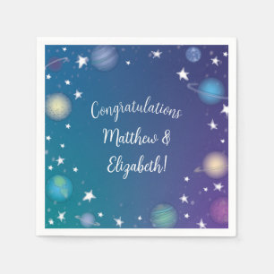 Outer Space Baby Shower Galaxy Napkin