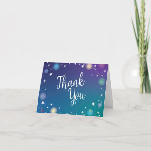 Outer Space Baby Shower Galaxy Thank You Card