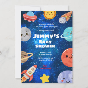 Outer Space Baby Shower Invitation