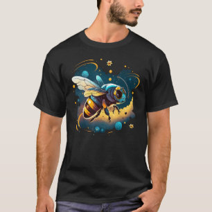 Outer Space Bee on Galaxy Astronaut Bee T-Shirt
