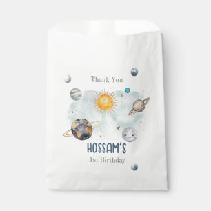 Outer Space Birthday Galaxy Sun Moon Stars Planets Favour Bag