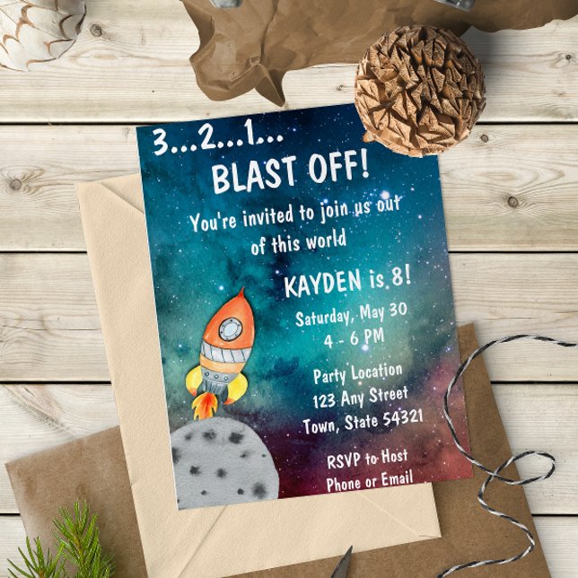 Outer Space Birthday Invitation (Creator Uploaded)