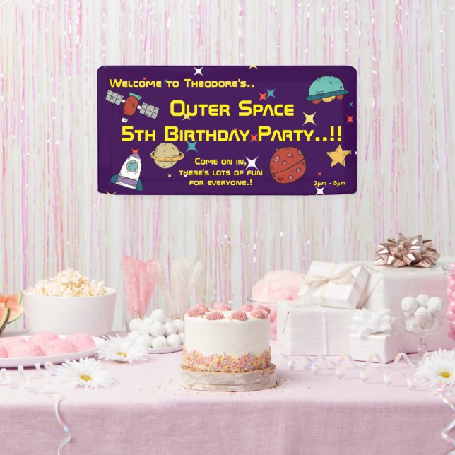 Outer Space Birthday Party Banner (Party)