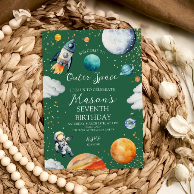 Outer Space Birthday Party Invitation for Kids (Creator Uploaded)