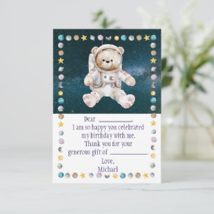 Outer Space Birthday Thank You Card