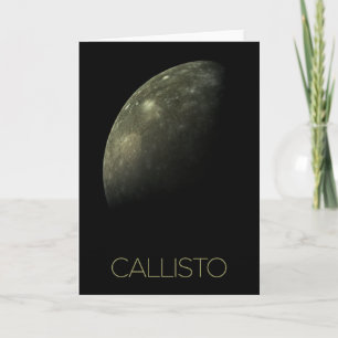Outer Space, Cosmos, Solar System, Moon Callisto Card