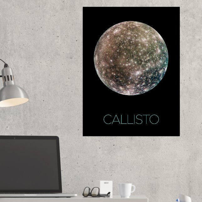 Outer Space, Cosmos, Solar System, Moon Callisto Foil Prints (In Situ (Desk 2))