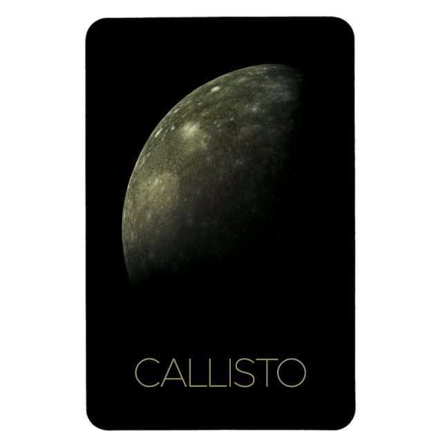 Outer Space, Cosmos, Solar System, Moon Callisto Magnet (Vertical)