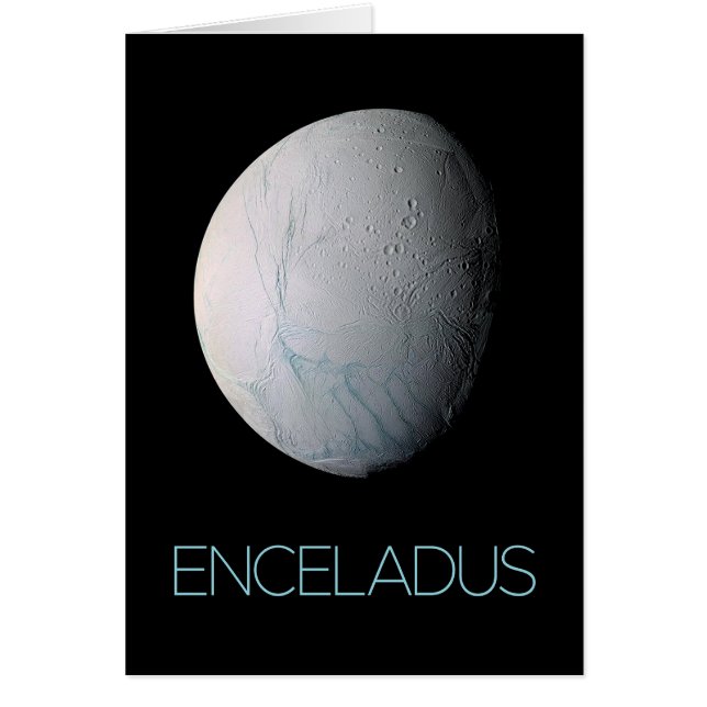 Outer Space, Cosmos, Solar System, Moon Enceladus (Front)