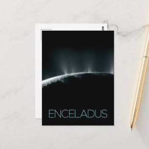 Outer Space, Cosmos, Solar System, Moon Enceladus Postcard